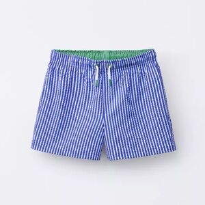 ZARA SEERSUCKER SWIM SHORTS